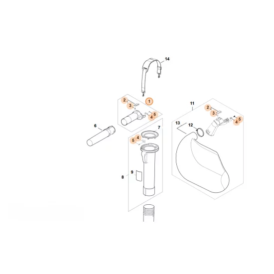 STIHL  Rura dmuchawy SA02 700 1801